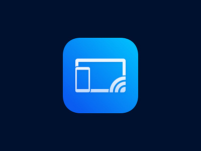 Screen Share App 📱 ➡ 📺 app app icon application brand colors design emblem gradient icon identity ios ios icon