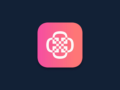 Quad D App Icon app app icon application brand colors design emblem gradient icon identity ios ios icon