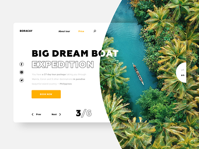 Travel Tour Expedition - Home Page bright bright colors clear design landing page muzli nature philippines sea summer travel travel agency travel site trend 2019 trip ui ultimateuiux ux vacation