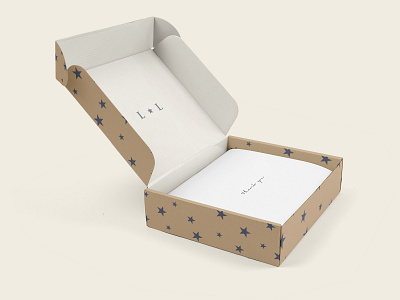 La'Lunar - Mailing Box Mockup branding design flat illustration logo minimal