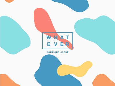 WHATEVER - Logo branding design flat identity illustration illustrator logo typography vector