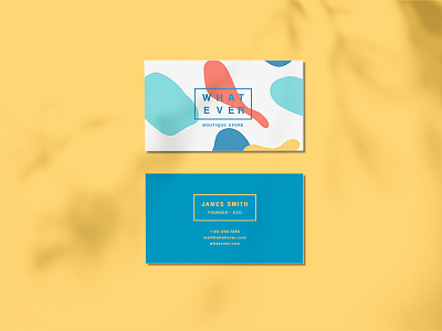 WHATEVER - Business Card branding design flat identity illustration illustrator logo minimal typography vector