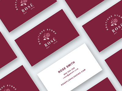 Rose' - Business Card branding card design design graphic design identity logo package design typography