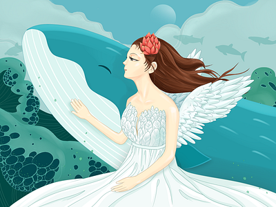 Swan in dreams illustration