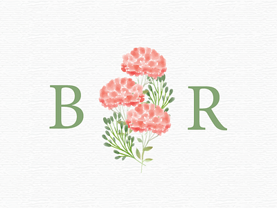 B + R Florist Logo logo