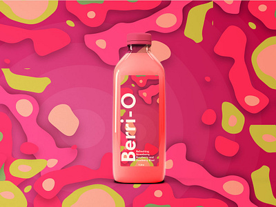 Bottle Mockup Strawberry branding design vector