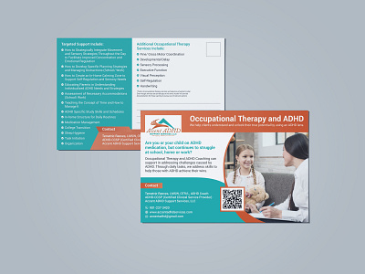 Occupational Therapy and ADHD Postcard Design stylish