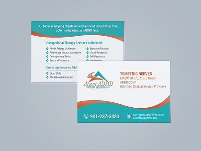 Occupational Therapy and ADHD Postcard Design