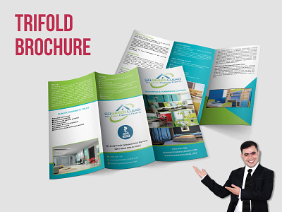 Residential & Commercial Cleaning Trifold Brochure Design trifold brochure