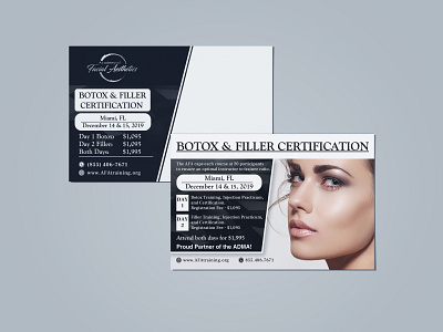 Facial Aesthetics Postcard Design