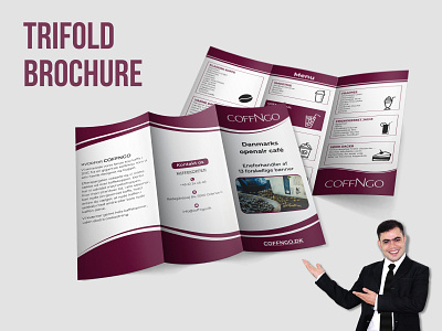 Coffee concept Trifold Brochure Design trifold brochure