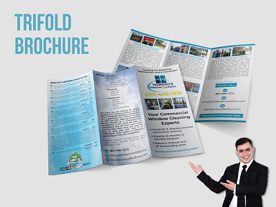 Your Commercial Window Cleaning Trifold Brochure Design