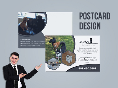 Pet Care Postcard Design stylish
