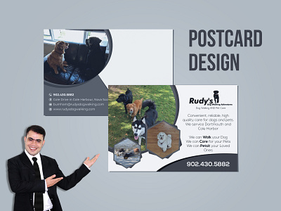 Pet Care Postcard Design