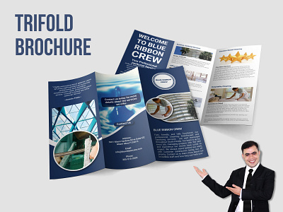 Building Janitorial Services Trifold Brochure Design trifold brochure