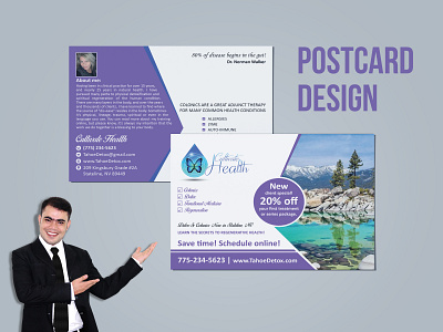 Cultivate Health Postcard Design stylish