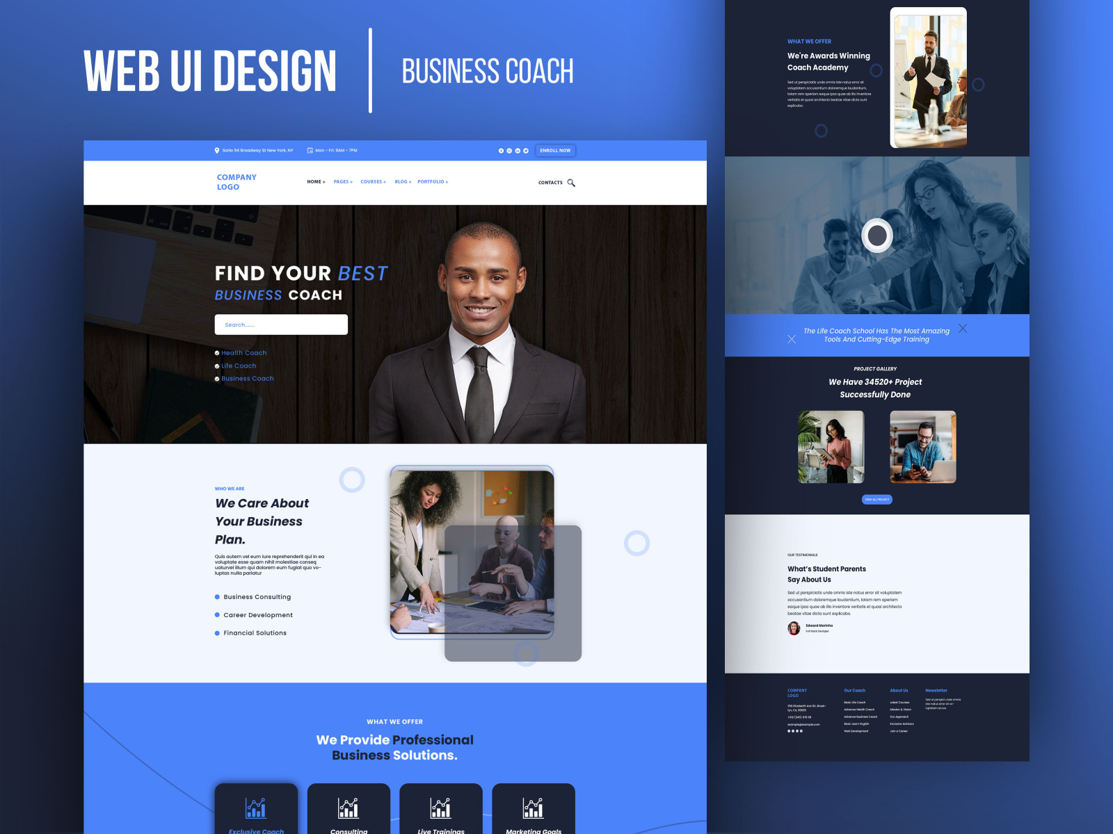 Business Coach  UI Template Design by Md Alamgir Islam on Dribbble