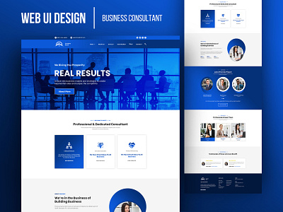 Business Consultant Web UI Template Design