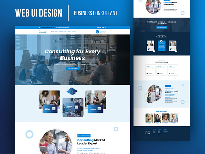 Business Consultant Web UI Template Design user interfaces