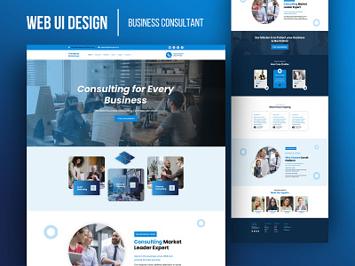 Business Consultant Web UI Template Design