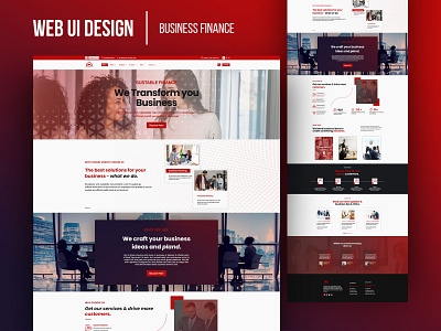Business Finance Web UI Template Design user interfaces