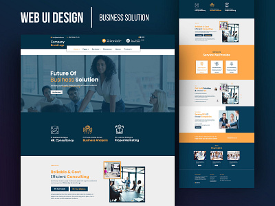 Business Solution Web UI Template Design user interfaces
