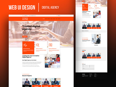 Digital Agency Web UI Template Design user interfaces