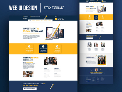 Stock Exchange Web UI Template Design user interfaces