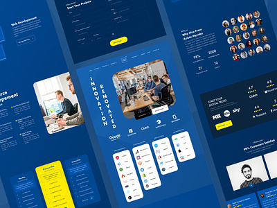 Innovation Website app branding color colour design illustration logo ui ux website