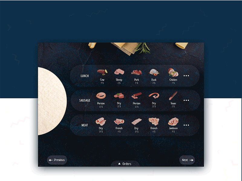 Food App - Second Step app chat color colour food food app ui ux website