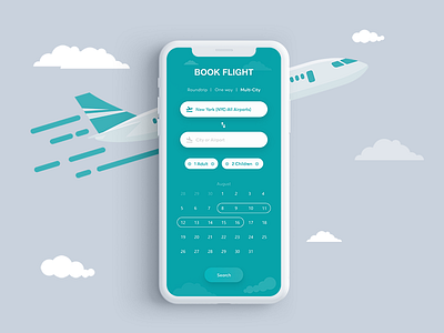 Flight Booking Application app application booking colour flight ui ux website