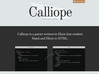 Calliope marketing minimal site