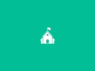 Schoolhouse icon minimal school
