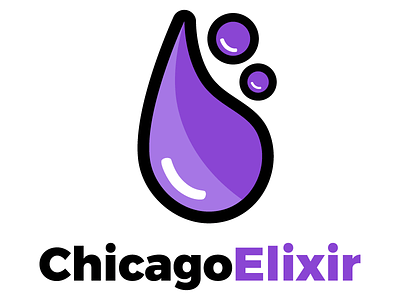 Chicago Elixir elixir logo raindrop rounded