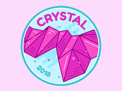 Crystal Mountain Badge badge illustration mountain nature snowboarding sticker