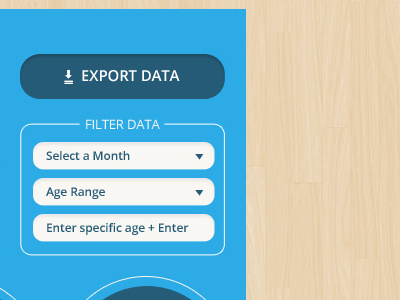 Data filtering button dropdown form minimal