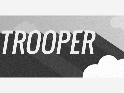 Paratrooper monochrome typography