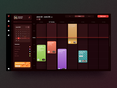 📅 Calendar App Concept 3d calendar design task task manager ui ux web