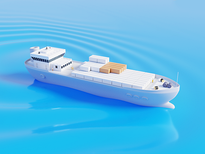 ⛴ Tanker 3D 3d cargo design digital graphic design illustration plastic tanker ui water