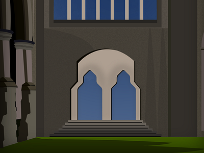 A class project: Tintern Abbey (Up-Close) abbey blue design fun illistration illustrator logo poster project vector