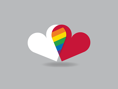 Pride/Safe Zone hearts lgbtq pin pride rainbow safe zone