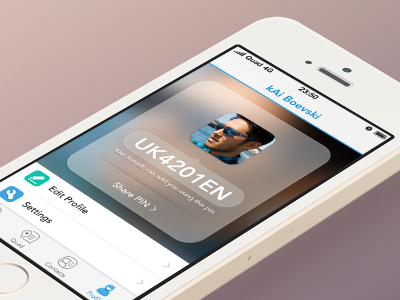 profile flat ios 7 profile ui