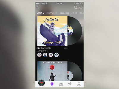 My Vinyl app ios mobile music profile ui