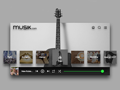 MUSIk branding graphics intrection music playlist songs template ui ux web
