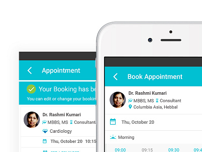 Appointment booking hospitals ios mobile app ui ux