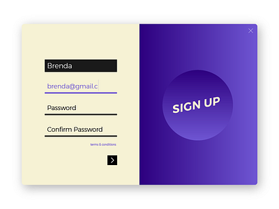#001 Sign Up dailyui signup