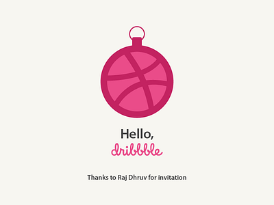 Hello Dribbble! first shot hello invitation invite keychain typography welcome