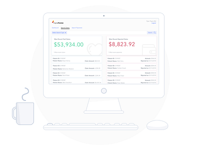 Medical Billing Project concept medical technology ui ux