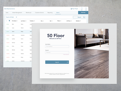 50 Floor Internal Application saas ui design ux design