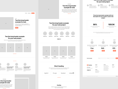 Sections Wireframe Kit